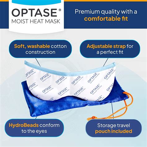 OPTASE Moist Heat Eye Mask for Dry Eyes - HydroBead Technology ...