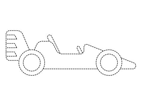Race Car Tracing coloring page - Download, Print or Color Online for Free