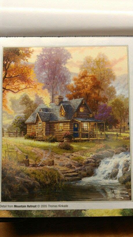 "Mountain Retreat" by Thomas Kinkade, 2005 | Thomas kinkade art, Thomas ...