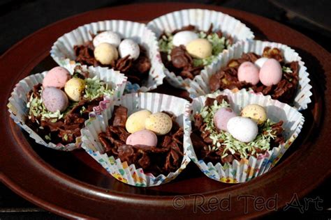 Kids Crafts: Chocolate Easter Nest - Red Ted Art's Blog