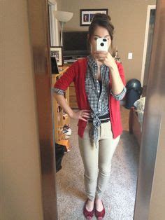 My attempt at making red and khaki look good for work at Target! Target Employee Uniform