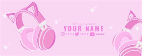 Twitch Banner Pink Headphones - Etsy