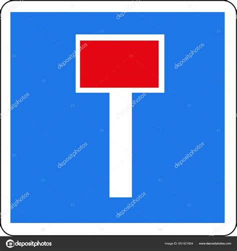 Road Sign Dead End Street Stock Vector by ©guy.ozenne 651421804