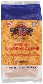 Weyauwega Cheddar Shredded Cheese - 32 oz, Nutrition Information | Innit