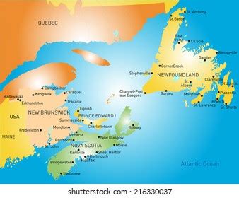 Maritime Vector Provinces Color Map Stock Vector (Royalty Free ...