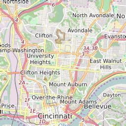 Map Of Clifton Cincinnati Ohio - Las Vegas Strip Map