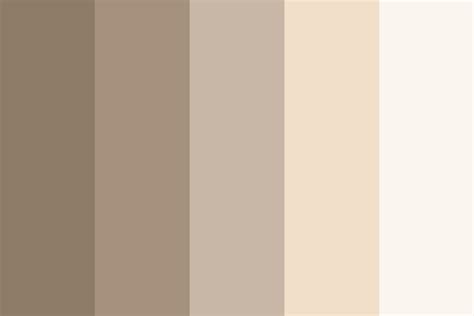 Brown to Beige Gradient Color Palette