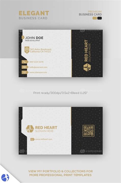 Elegant Business Card Template | Elegant business cards, Business cards creative, Business card ...