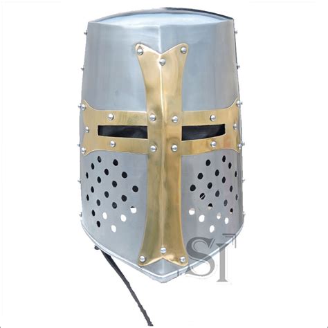 Brass Crusader Great Knights Helmet-4O1-SKR-001