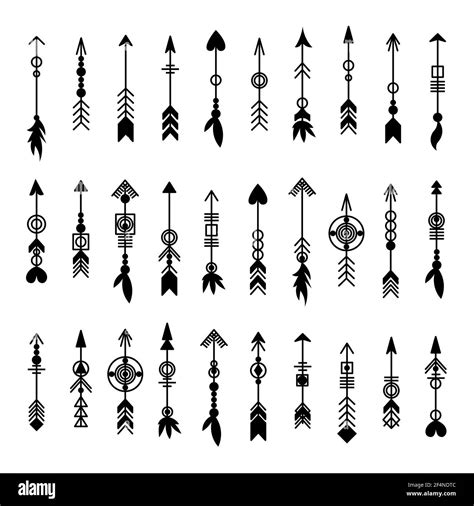 Tribal arrow set. Ethnic vector design collection. Boho elements for ...