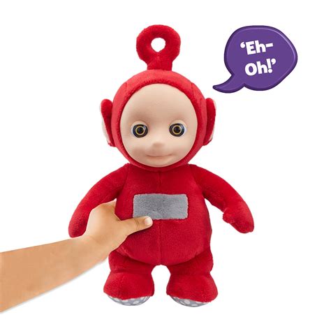 Teletubbies 06107 Cbeebies Talking Po Soft Toy, Red & Teletubbies ...