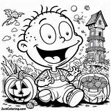 Tommy Pickles Is Surprised In Rugrats Coloring Page  For Kids sketch template