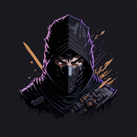 Premium Vector | This design is perfect for the mysterious and deadly assassin with a mask