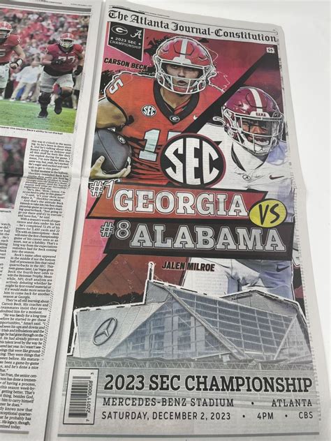 Georgia - Alabama SEC Championship Newspaper w/ Game Poster and Bonus ...