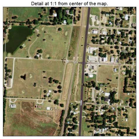 Aerial Photography Map of Tioga, TX Texas