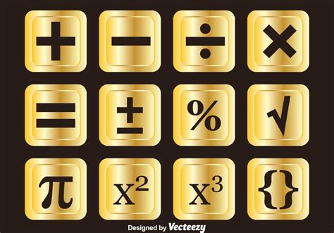 Golden Math Symbols Vector Sets 105563 Vector Art at Vecteezy