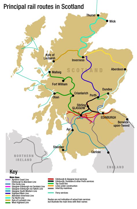 Scotland Rail Map • Mapsof.net