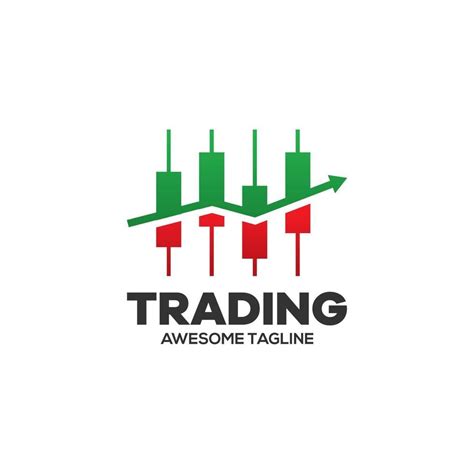 Trading financial vector logo. Trading icon. Candlestick trading ...