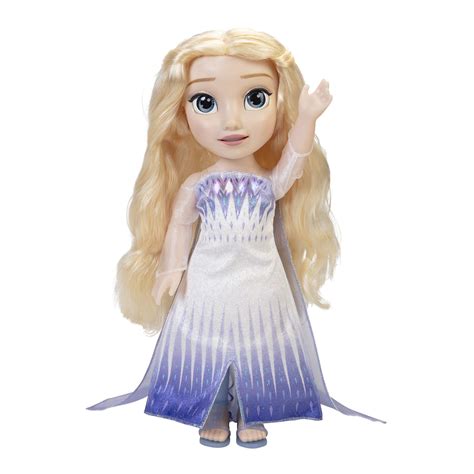 Disney Frozen Singing Elsa Fashion Doll With Music Wearing Blue Dress ...