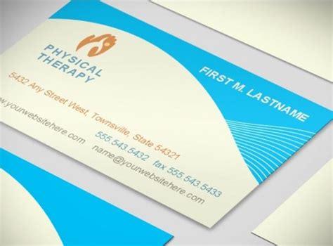 Best Physical Therapy Business Card Designs Doc Example | EmetOnlineBlog