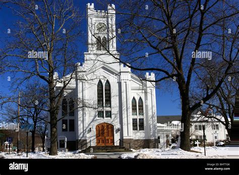 First Presbyterian Church, the oldest Presbyterian Church in America, founded in 1640 Stock ...