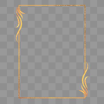 Golden Rectangle Border PNG Image, Border Golden Rectangle, Frame ...