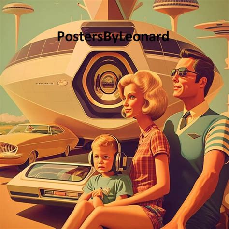 Retro Futurism 50s Familypicture - Etsy