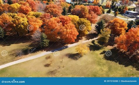 Fall Maple Park Backdrop Birds Stock Image - Image of outdoors, bright ...