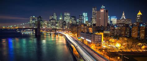 I want to fly on it and do you?........ New York East River[3440 × 1440] : r/WQHD_Wallpaper