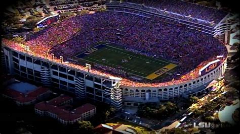 Lsu Football Stadium At Night