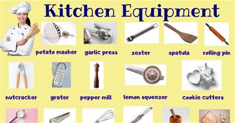 Kitchen Equipment: Useful List of 55+ Kitchen Utensils with Picture - English Study Online