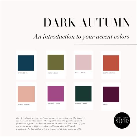 The Dark Autumn Colour Palette | Curate Your Style