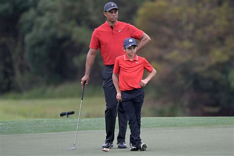 Tiger Woods and Son Charlie Look Exactly Alike in Copycat Video