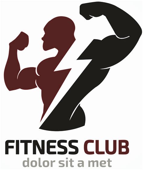 Fitness center emblem with silhouettes of bodybuilders – Artofit