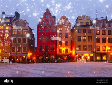 Gamla Stan at night, Stockholm Stock Photo - Alamy