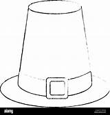 Pilgrim Bonnet Coloring Page sketch template