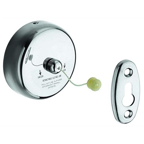 Croydex Retractable Clothes Line in Chrome QA108641YW - The Home Depot