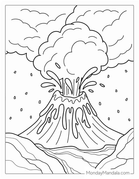 Volcano Eruption Drawing