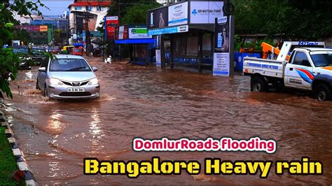 Bangalore Heavy rain in Domlur Area | Roads flooded Near Domlur Flyover ...