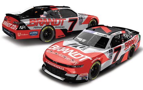 2023 Justin Allgaier #7 BRANDT 70th Anniversary NASCAR 1/24 Diecast - Autographed