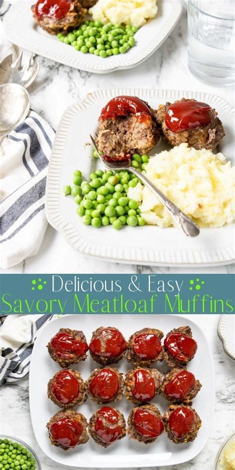 Meatloaf Muffins are individual portions of savory ground beef meatloaf ...