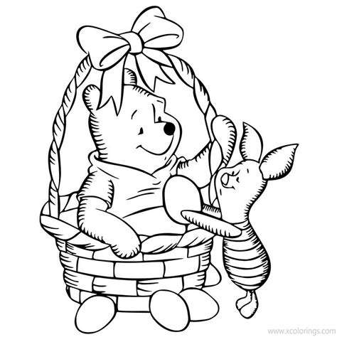 Disney Winnie The Pooh Easter Coloring Pages Easter Egg - XColorings.com