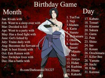 naruto characters birthdays july - Kathi Hardesty