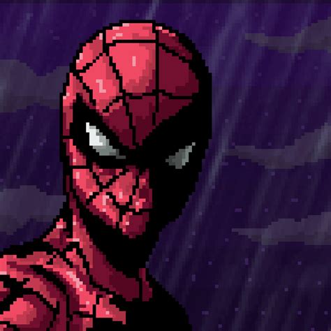 ArtStation - pixel art spider man gif