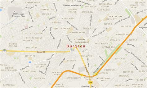 Where is Gurgaon on map India