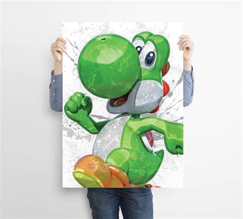 Yoshi Poster Canvas Print Art Print Poster Kids Decor | Etsy