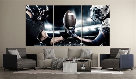 Football Canvas Art American Football Wall Decor Motivation - Etsy