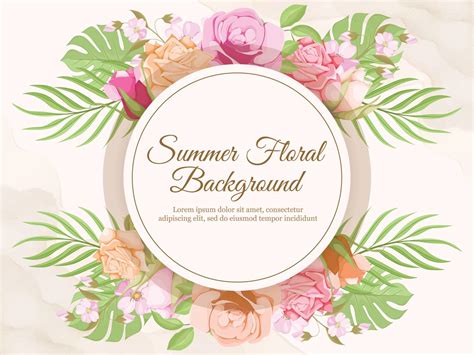 Floral Banner Design for Background or Backdrop 3238487 Vector Art at ...