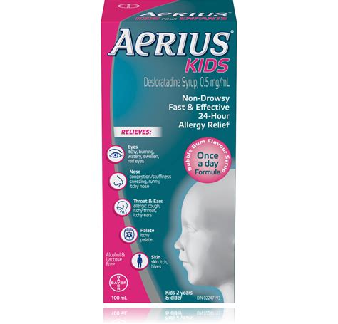 AERIUS Kids: 24 Hour, Non-Drowsy Allergy Syrup | AERIUS