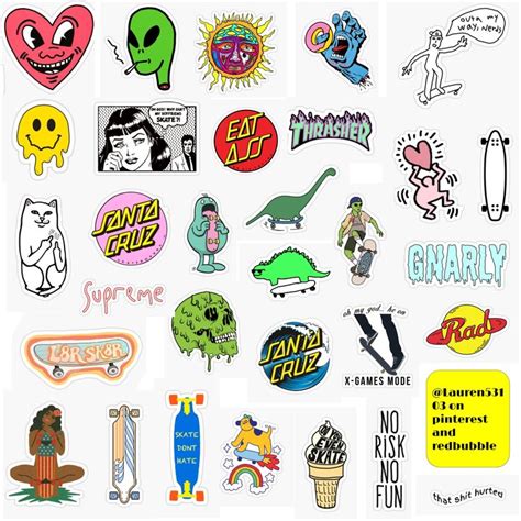 Skateboard Stickers | Skateboard stickers, Skate stickers, Tumblr stickers